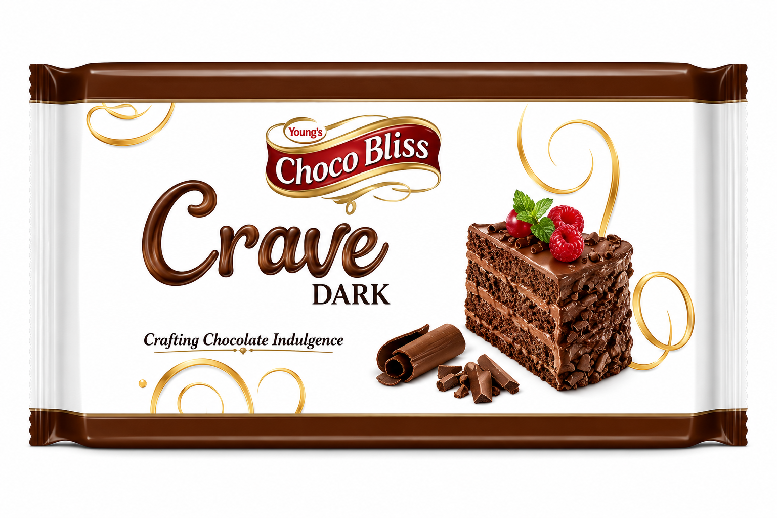 Chocolate indulgence with a glossy